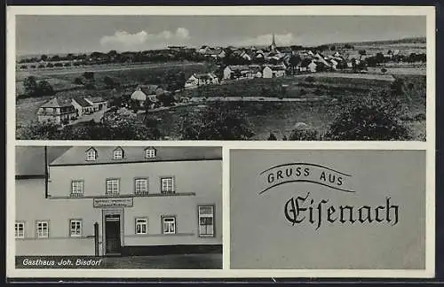 AK Eisenach / Eifel, Gasthaus Joh. Bisdorf, Totalansicht