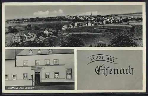 AK Eisenach / Eifel, Gasthaus Joh. Bisdorf, Totalansicht