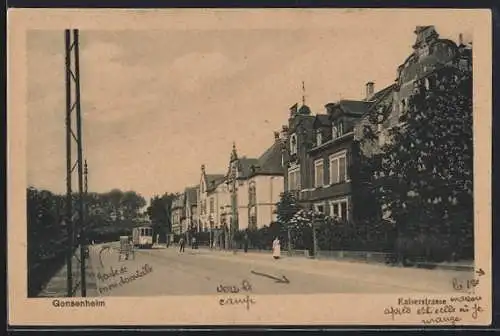 AK Gonsenheim, Blick in die Kaiserstrasse