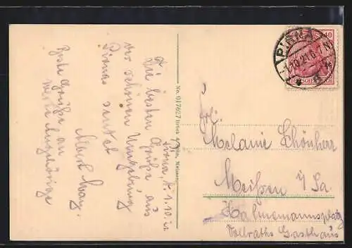 AK Pirna, Partie in der Gartenstrasse