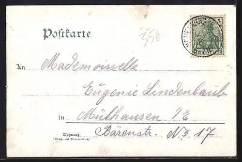 AK Neuenburg a. Rh., Totalansicht, Gasthaus zum Hirschen