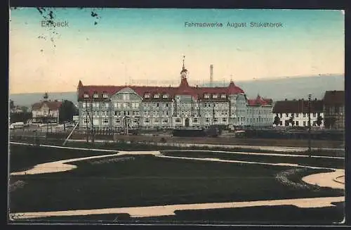 AK Einbeck, Fahrradwerke August Stukenbrok aus der Vogelschau