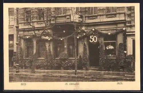 AK Berlin, Gasthaus Zum Klaussner, 50-jähriges Jubiläum, Krausenstrasse 64