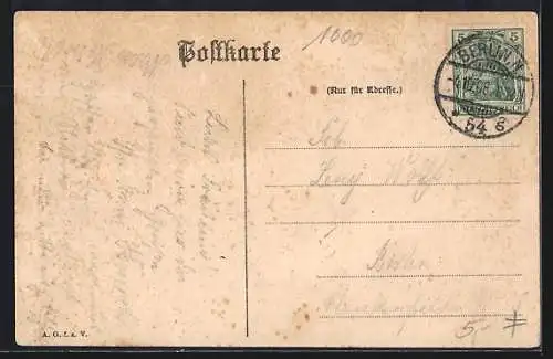 AK Berlin, Etablissement Fürstenberger-Säle v. Carl & Willy Boese, Festsaal, Rosenthalerstrasse 38