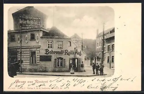 AK Berlin-Rixdorf, Gasthaus Behrendt`s Rollkrug