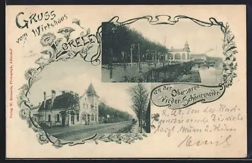 AK Berlin-Niederschöneweide, Nieder-Schöneweide, Gasthaus Loreley an der Oberspree