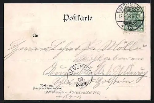 AK Berlin, Freimaurer, Innenansicht des Odd-Fellow-Logenhaus, Alte Jacobstr. 128