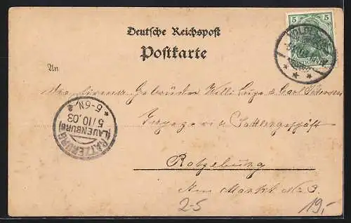 AK Abbildung der ältesten gedruckten Ansichts-Postkarte der Welt von 1874