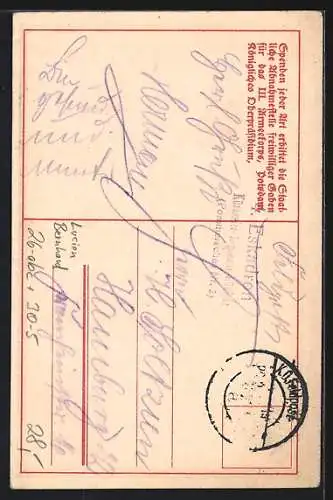 Künstler-AK sign. Lucien Bernhard: Reichsadler trägt dir Reichsflagge, Propaganda 1. Weltkrieg