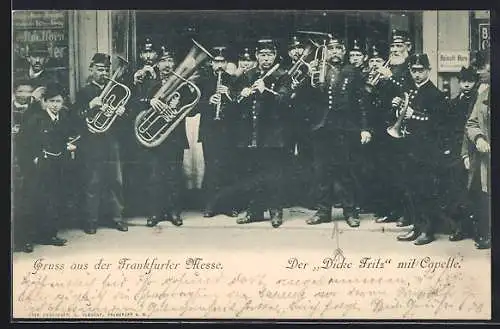 AK Frankfurt, Frankfurter Messe, Der Dicke Fritz mit Kapelle