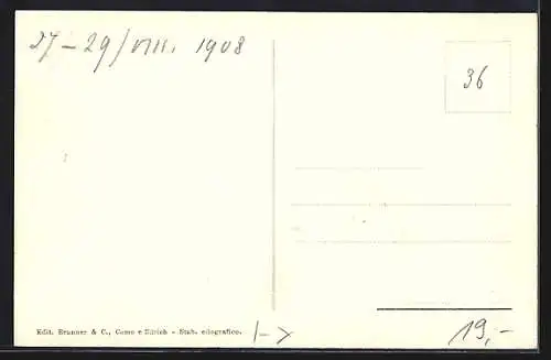 AK Laveno /Lago Maggiore, Piazza Montebello e Via Labiena