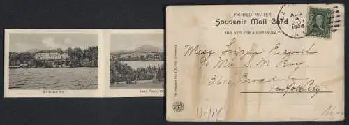 Leporello-AK Lake Placid, NY, Whiteface Inn, Ruissemont Hotel, Grand View Hotel, Baker Cottage, Steven`s House