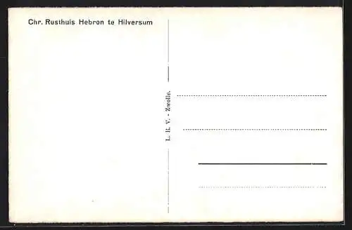 AK Hilversum, Rusthuis Hebron, Kijkje in het bosch