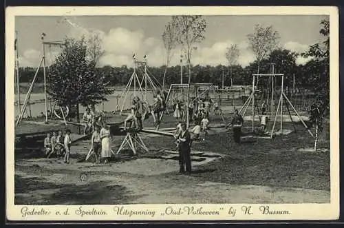 AK Naarden, Oud-Valkeveen by N.-Bussum, Speeltuin, Uitspanning