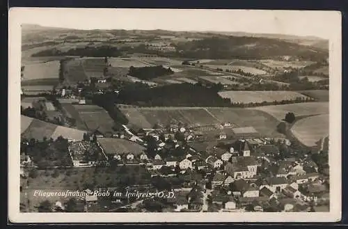 AK Raab im Innkreis, Totalansicht vom Flugzeug aus