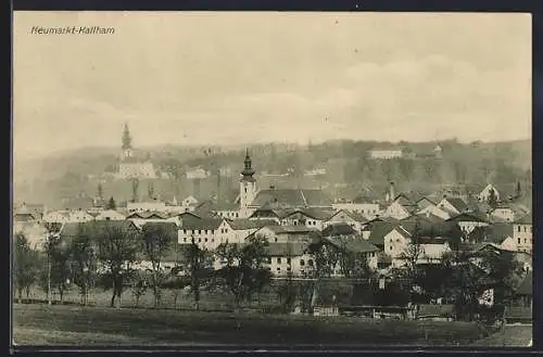 AK Neumarkt-Kallham, Ortsansicht aus der Vogelschau