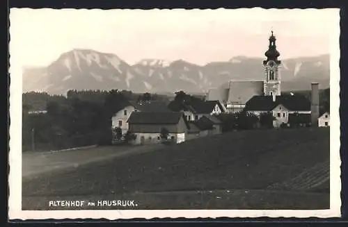 AK Altenhof am Hausruck, Ortsansicht von einen Berg aus