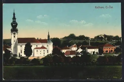 AK Kallham /O.-Öst., Ortsansicht aus der Vogelschau