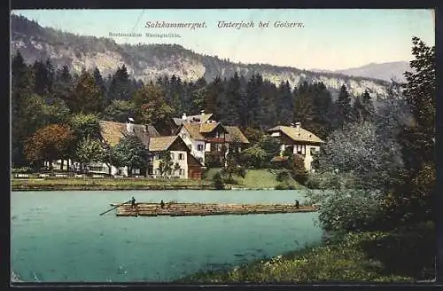 AK Unterjoch bei Goisern, Restauration Rasingmühle im Salzkammergut