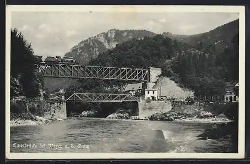 AK Weyer a. d. Enns, Blick zur Ennsbrücke