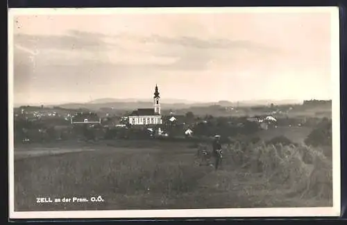 AK Zell a. d. Pram, Gesamtansicht aus der Ferne