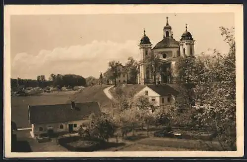 AK Stadl-Paura, Ortsansicht mit Kirche