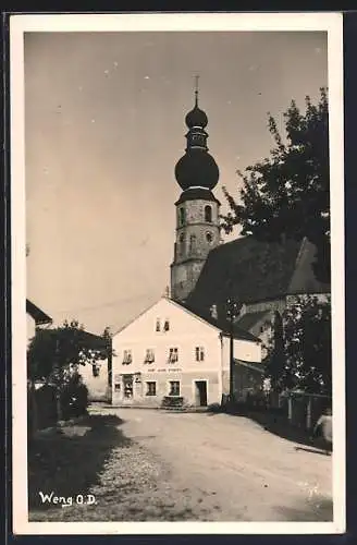 AK Weng O.D., Strassenpartie zur Kirche