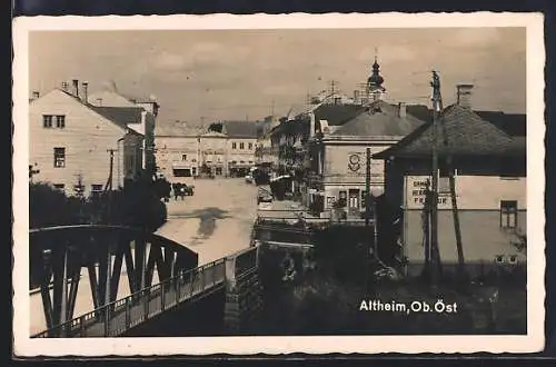 AK Altheim /Ob.Öst., Teilansicht aus der Vogelschau