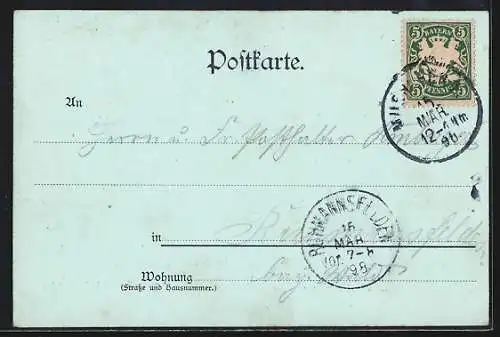 AK München, Siegesthor mit Ludwigskirche