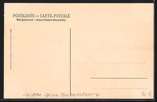 AK Hamburg-St. Pauli, Partie am Spielbudenplatz