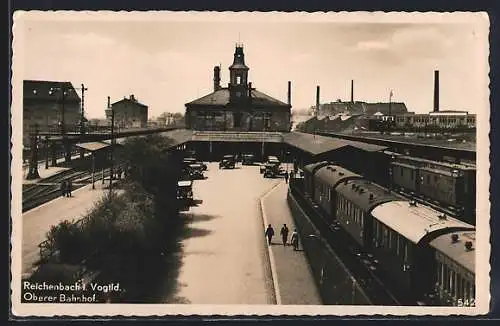 AK Reichenbach i. Vogtld., Oberer Bahnhof