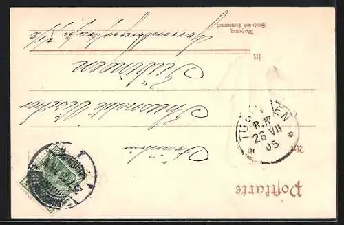 Lithographie Braunschweig, Bortfelder Bauer in Tracht