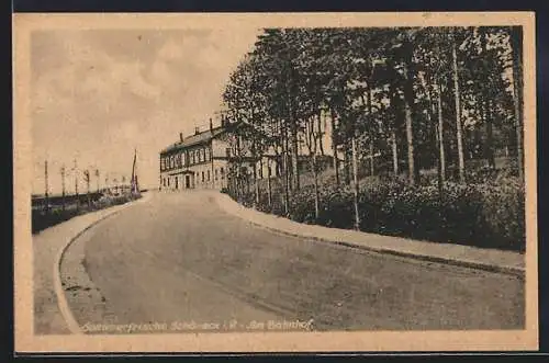 AK Schöneck i. V., Strasse am Bahnhof