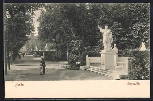 AK Berlin-Tiergarten, Statuen in der Siegesallee