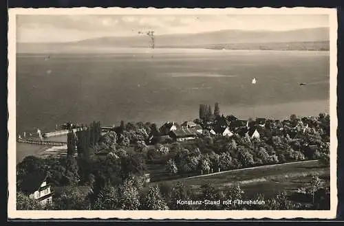 AK Konstanz-Staad, Ortsansicht mit Fährehafen