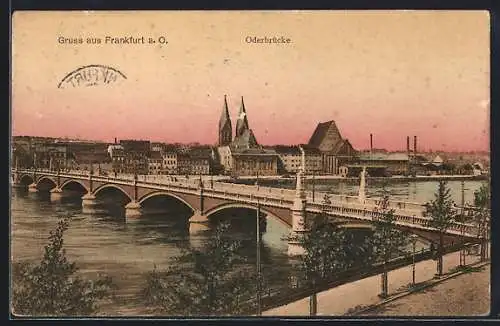 AK Frankfurt a. O., Oderbrücke