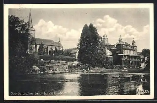 AK Gimborn /Oberbergisches Land, Blick zum Schloss