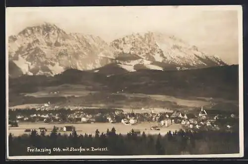 AK Freilassing /Obb., Ortsansicht mit Staufen u. Zwiesel