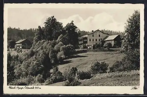 AK Rusel /Bayer. Ostmark, Sanatorium Haus Rusel u. Gaststätte Pension Waldhaus