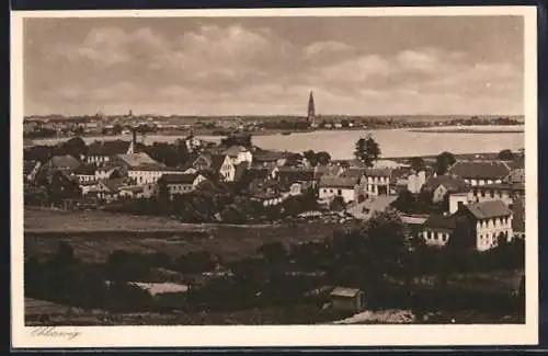 AK Schleswig, Totalansicht aus der Vogelschau