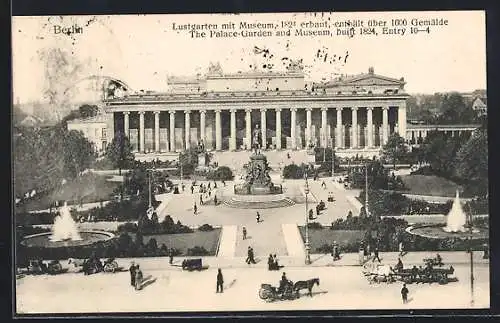 AK Berlin, Lustgarten mit Museum aus der Vogelschau