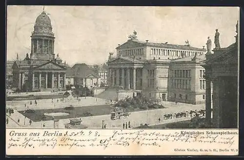 AK Berlin, Königliches Schauspielhaus, Gendarmenmarkt