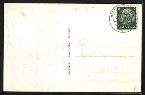 AK Ernstmühl bei Hirsau, Totalansicht von einen Berg aus