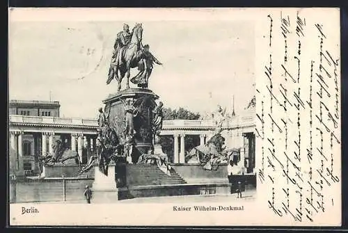 AK Berlin, Kaiser Wilhelm-Denkmal