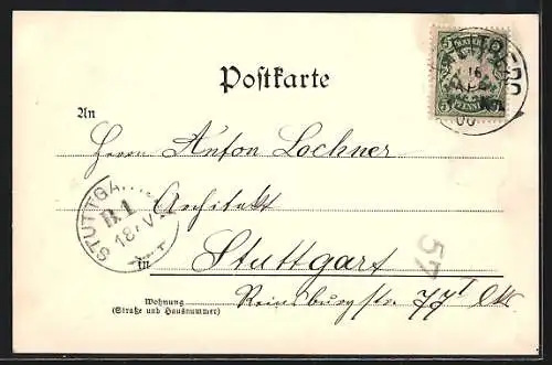 AK Behringersmühle, Ortspartie am Fluss