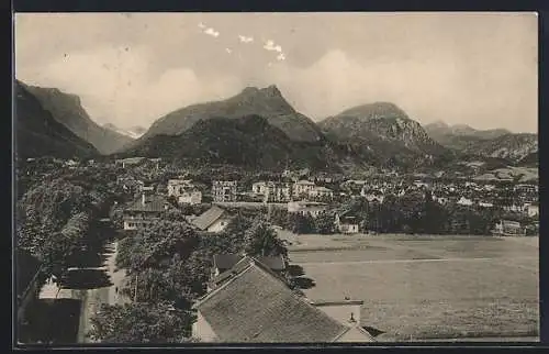 AK Bad Reichenhall, Teilansicht mit Bergen