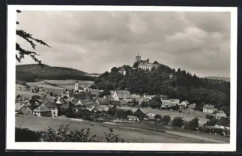 AK Falkenstein /Bayer. Wald, Teilansicht mit Burg