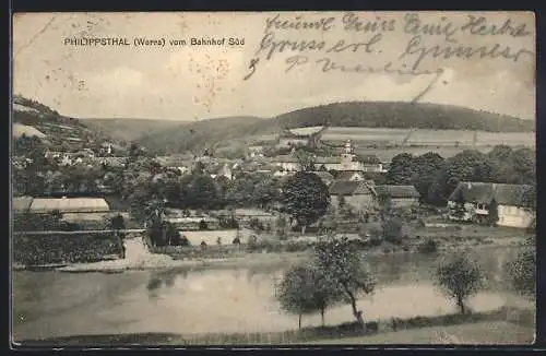 AK Philippsthal /Werra, Teilansicht vom Bahnhof Süd