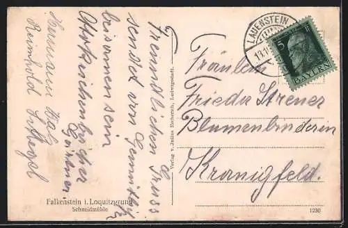 AK Falkenstein i. Loquitzgrund, Schneidmühle und Bayr. Exportierbrauerei Falkenstein