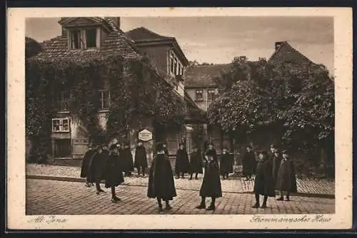 AK Jena, Fromannsches Haus mit Kurrende